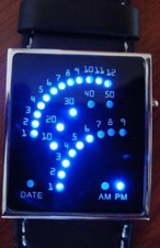 RELOJ BINARIO 29 LEDS BLUE LIGHT UNISEX