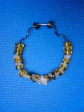 PULCERA AMBAR CUARZO PLATA ORO